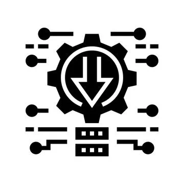 Integration system glyph icon vector illustration Stock Illustration