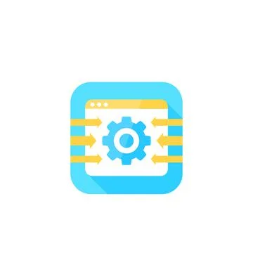 Integration system icon, vector illustration Illustrazione stock