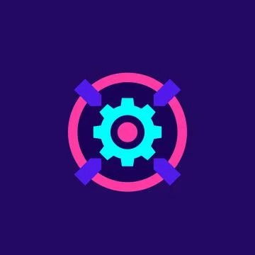 Integration system icon for web and apps Stock Illustration