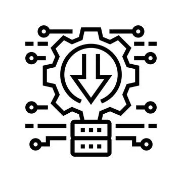 Integration system line icon vector illustration 스톡 일러스트
