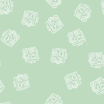 Integration system line seamless pattern 스톡 일러스트