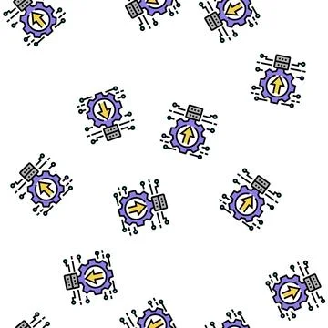 Integration system vector seamless pattern イラスト素材
