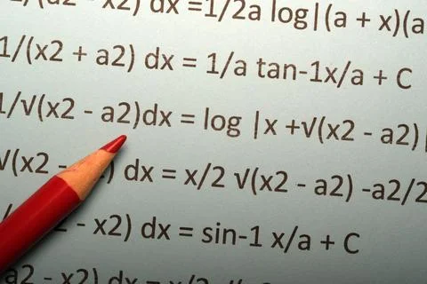Integration techniques in math Stock Photos