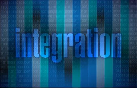 Integration text illustration Illustrazione stock