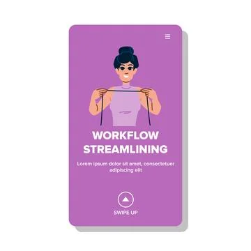 Integration workflow streamling vector Ilustración de archivo
