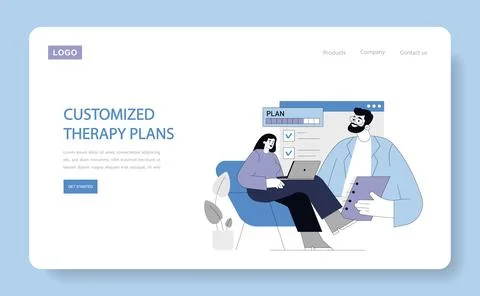 Integrative Psychotherapy. Flat Vector Illustration 스톡 일러스트