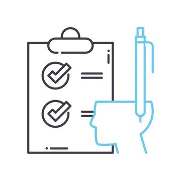 Integrity and principles line icon, outline symbol, vector illustration, concept Stock Illustration