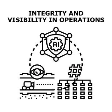 Integrity and visibility in operations concept illustration Stock Illustration