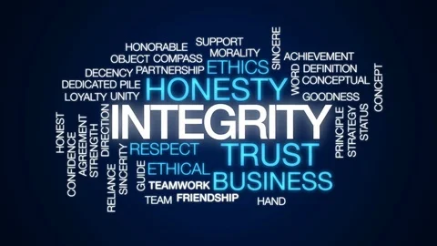 Integrity animated word cloud, text desi... | Stock Video | Pond5