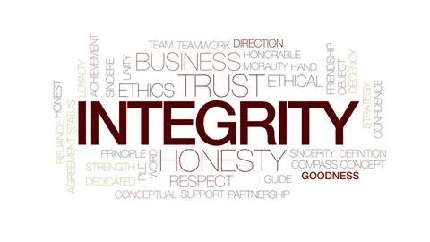 Integrity animated word cloud, text desi... | Stock Video | Pond5