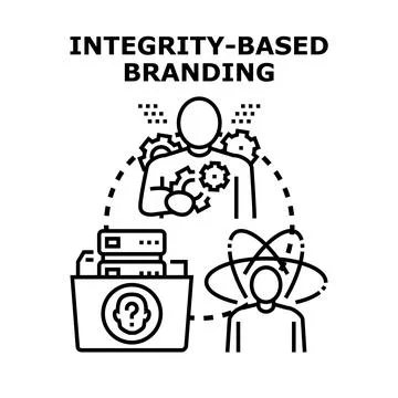 Integrity based branding concept involving people and data Stockillustratie