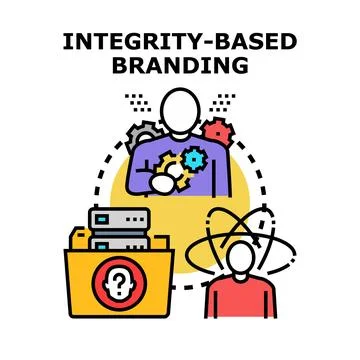 Integrity based branding concept involving people and data Stock Illustration