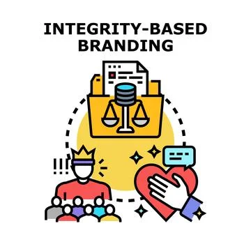 Integrity based branding process building trust and loyalty Stock Illustration