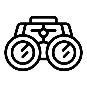 Integrity binoculars core icon outline vector. Value balance support Illustrazione stock