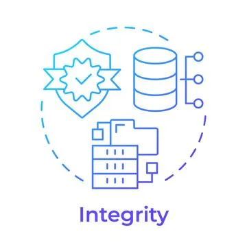 Integrity blue gradient concept icon Stock Illustration