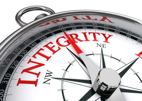 Integrity conceptual compass Stock Illustration