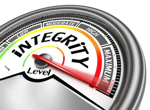 Integrity conceptual meter Stock Illustration