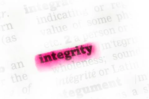 Integrity  Dictionary Definition Stock Photos