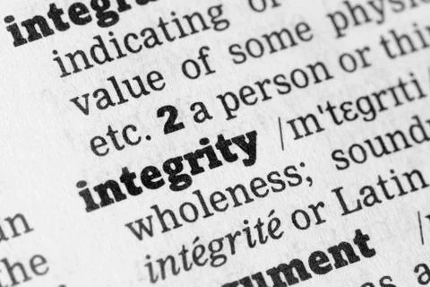 Integrity  Dictionary Definition Stock Photos