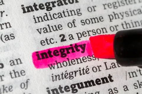 Integrity  Dictionary Definition Stock Photos