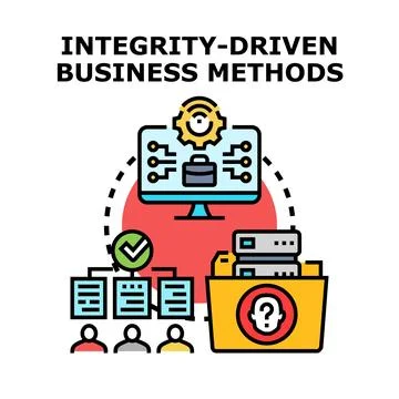 Integrity driven business methods and ethical finance planning Stock Illustration