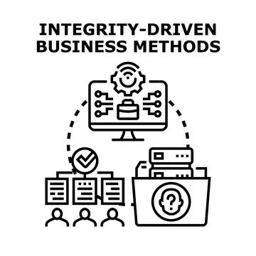 Integrity driven business methods and ethical finance planning Stock Illustration