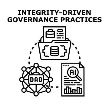 Integrity driven governance practices system development 库存插图