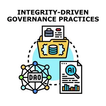Integrity driven governance practices system development 스톡 일러스트