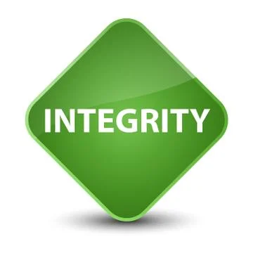 Integrity elegant soft green diamond button Stock Illustration