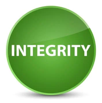 Integrity elegant soft green round button Stock Illustration