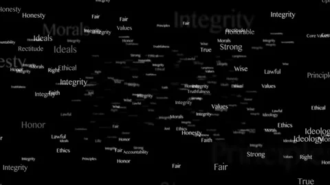 INTEGRITY Endless Keywords Animation, Background, Loop 库存影片 327025484
