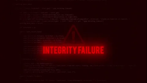 Integrity Failure Message Animation System Failure Notification Stock Footage 342457728