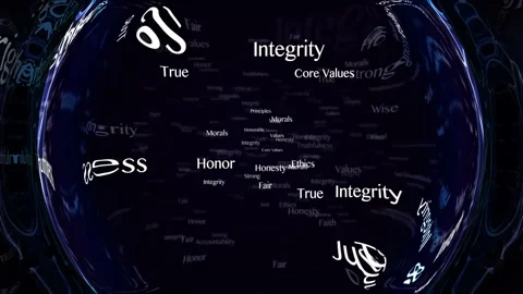 INTEGRITY Keywords Animation, Background, Loop 库存影片 308980831