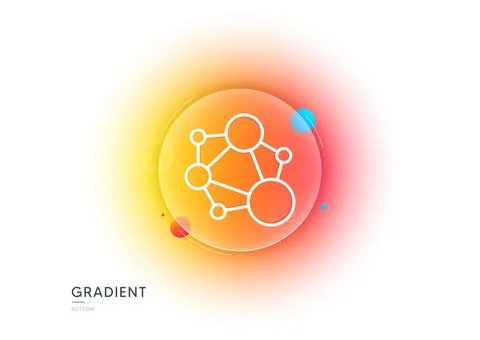 Integrity line icon. Social network sign. Core value. Gradient blur button Stock Illustration