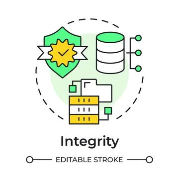 Integrity multi color concept icon Stock Illustration