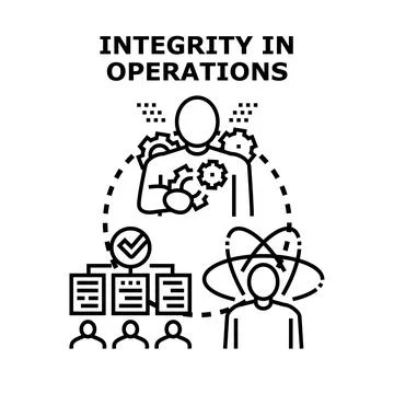 Integrity in operations and business execution concept Stock Illustration
