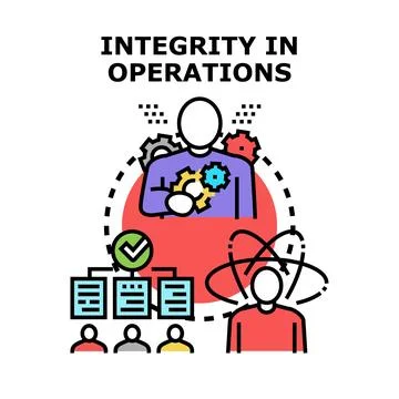 Integrity in operations and business execution concept Stock Illustration
