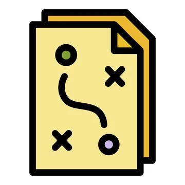 Integrity plan icon color outline vector Stock Illustration