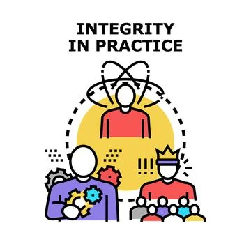 Integrity in practice concept vector illustration Stock Illustration