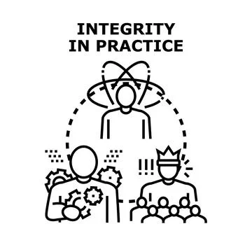 Integrity in practice concept vector illustration Stock Illustration
