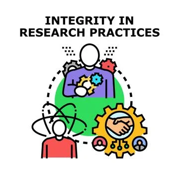 Integrity in research practices and scientific collaboration process Stock Illustration