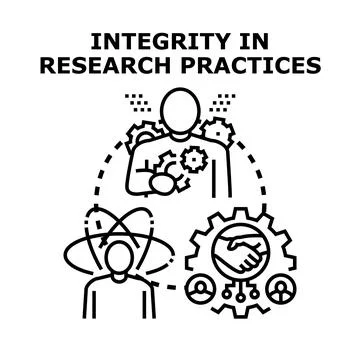 Integrity in research practices and scientific collaboration process Stock Illustration