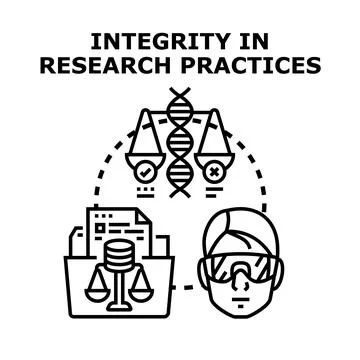 Integrity in research practices concept vector illustration Stock Illustration