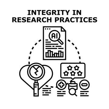 Integrity in research practices concept vector illustration Stock Illustration
