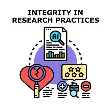 Integrity in research practices concept vector illustration Stock Illustration