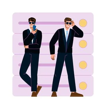 Integrity server data security protocol vector Stock Illustration