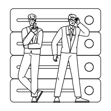 Integrity server data security protocol vector Stock Illustration