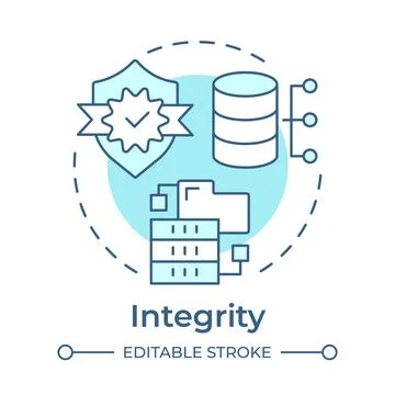 Integrity soft blue concept icon Stock Illustration
