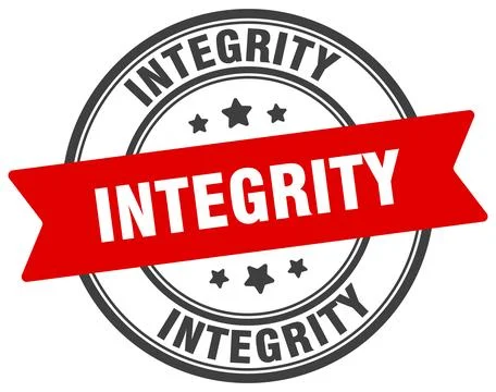 Integrity stamp. integrity label on transparent background. round sign Stock Illustration