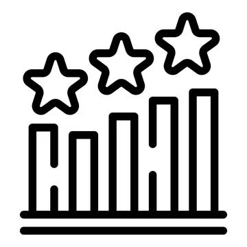 Integrity star graph icon outline vector. Balance scale Stock Illustration